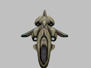 spaceship scout green 3D Model