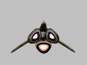 spaceship scout green 3D Model