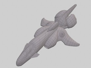 spaceship scout green 3D Model
