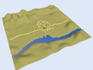 landscape with villages wild west 3Dモデル