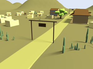 landscape with villages wild west 3Dモデル
