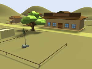 landscape with villages wild west 3Dモデル