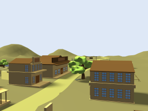 landscape with villages wild west 3Dモデル
