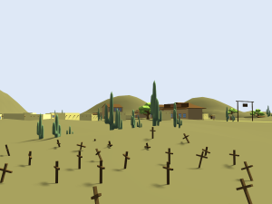 landscape with villages wild west 3Dモデル