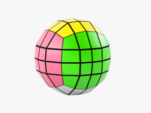 rubiks cube 4x4x4 ball 3D Model