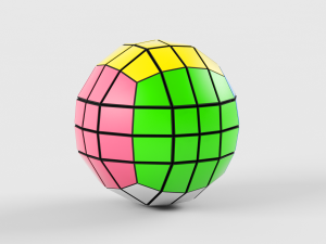 rubiks cube 4x4x4 ball 3D मॉडल