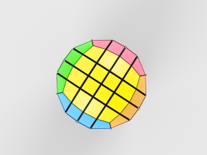 rubiks cube 4x4x4 ball 3D मॉडल