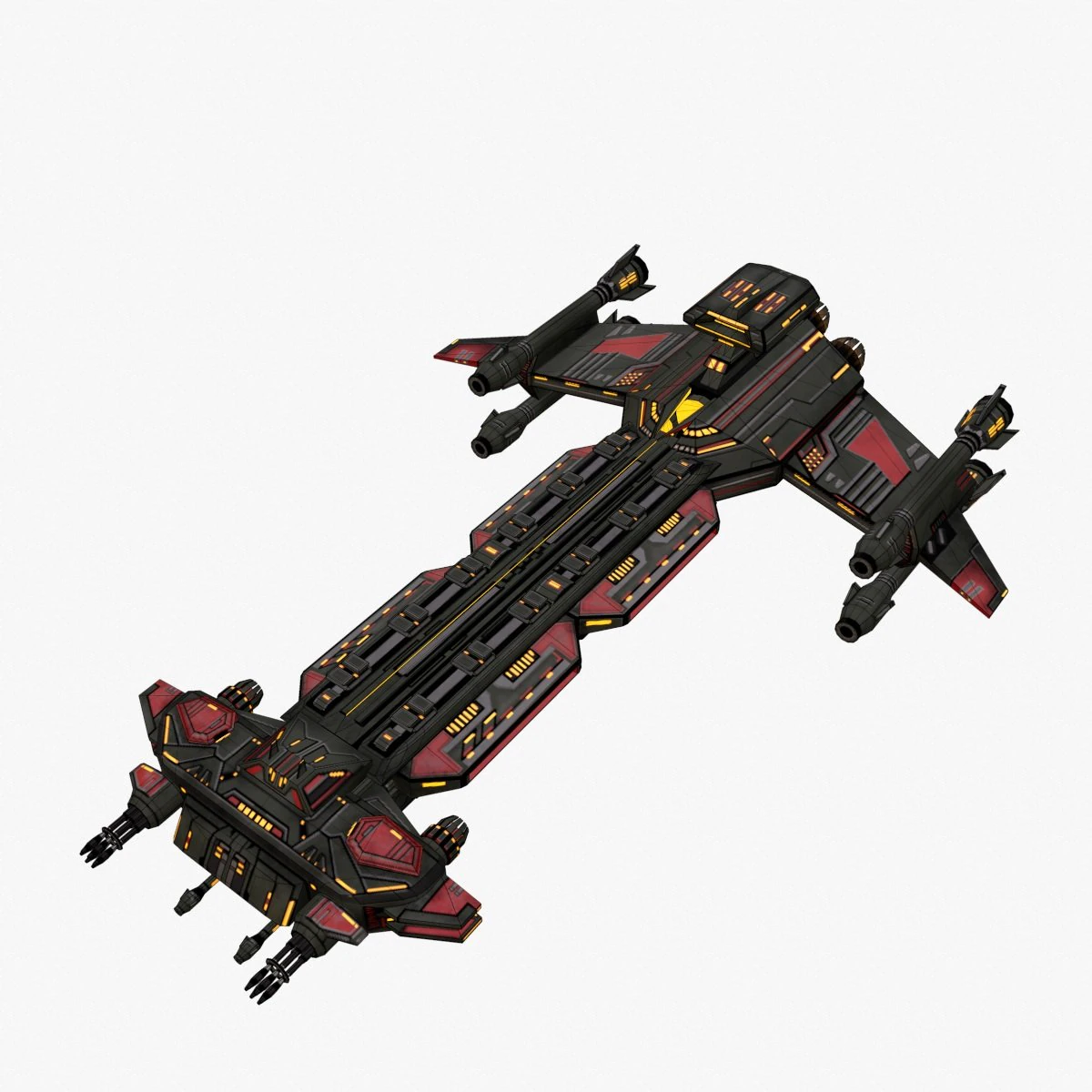 spaceship lok 3D Model .c4d .max .obj .3ds .fbx .stl .blend 