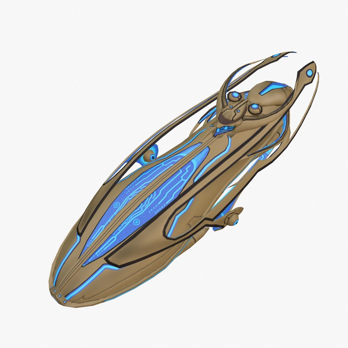 spaceship car 3D Model .c4d .max .obj .3ds .fbx .stl .blend 