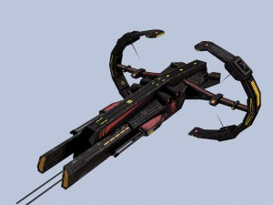 spaceship frigate 3Dモデル