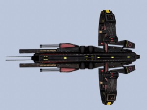 spaceship frigate 3Dモデル