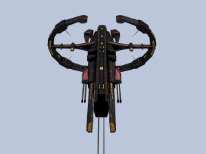 spaceship frigate 3Dモデル