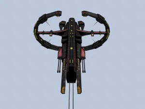 spaceship frigate 3D Model