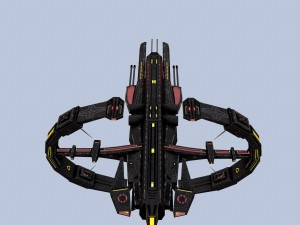 spaceship frigate 3Dモデル