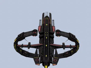 spaceship frigate 3D Model