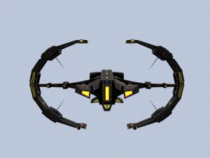 spaceship frigate 3D Model
