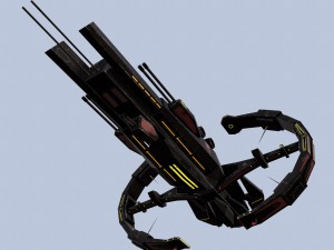 spaceship frigate 3Dモデル