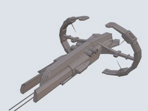 spaceship frigate 3D Model