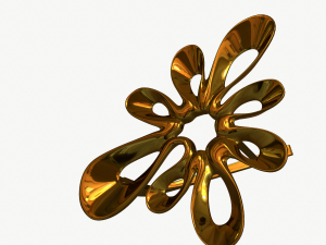 earring gold 3Dモデル