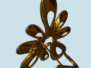earring gold 3D Модель