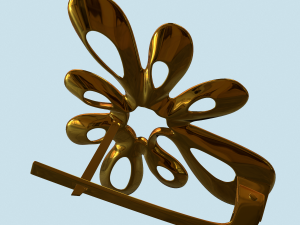 earring gold 3D Модель