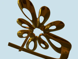 earring gold 3D Model