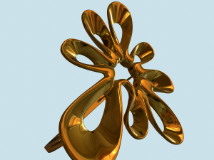 earring gold 3D Модель