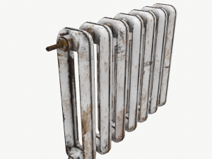 rust cast iron radiator 3D 模型