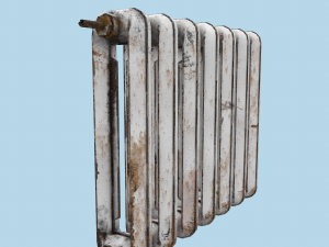 rust cast iron radiator 3Dモデル