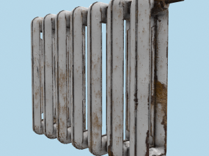 rust cast iron radiator 3Dモデル