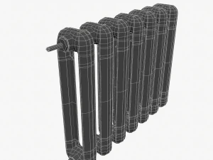 rust cast iron radiator 3D Model
