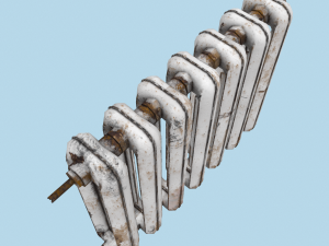 rust cast iron radiator 3Dモデル