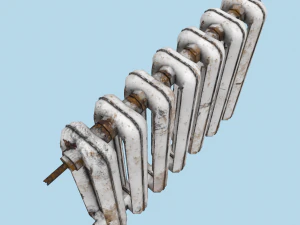 rust cast iron radiator 3D Model