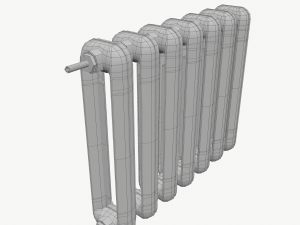 rust cast iron radiator 3Dモデル