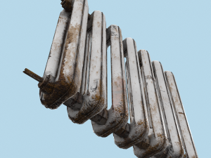 rust cast iron radiator 3Dモデル