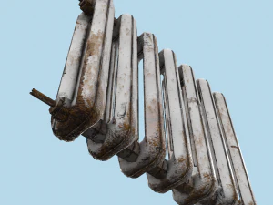 rust cast iron radiator 3D Model