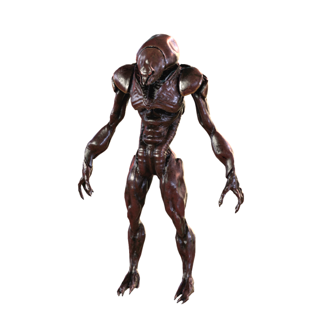monster alien invader 3D Model .c4d .max .obj .3ds .fbx .stl .blend 