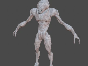 monster alien invader 3D Model
