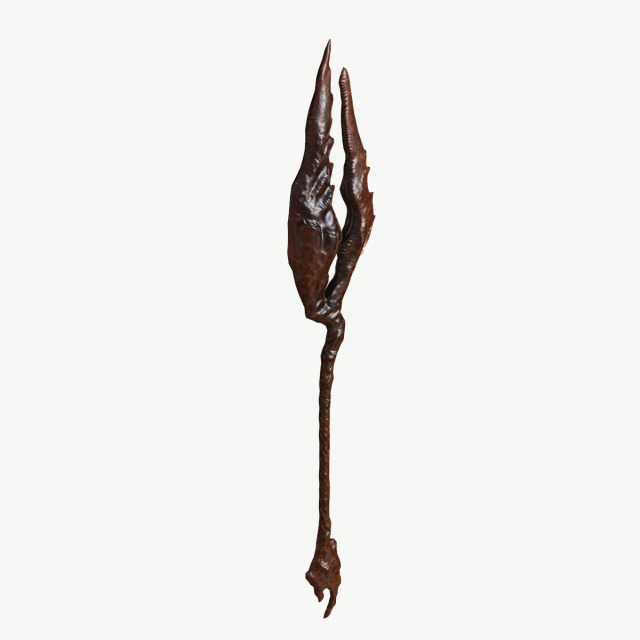 battle spear for alien invader 3Dモデル .c4d .max .obj .3ds .fbx .stl .blend 