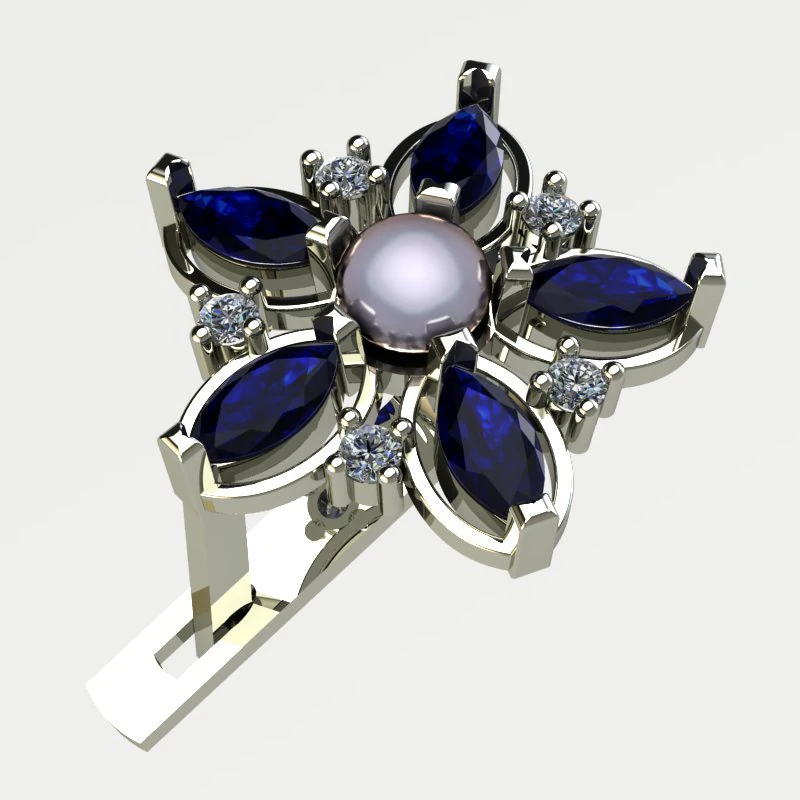 Ohrring-Blume 3D Druckmodell .c4d .max .obj .3ds .fbx .stl .blend