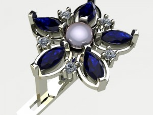 earring flower Modèles 3D en vedette