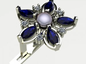 Серьги цветок 3D Принт Модель