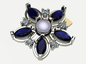 Ohrring-Blume 3D Druckmodell