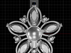 Ohrring-Blume 3D Druckmodell
