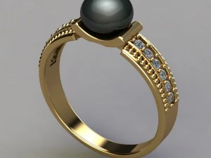 Ring pearl 3D Print Model