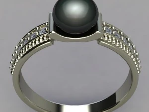 Ring pearl 3D Print Model