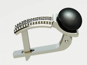 Earring pearl 3D 프린트 모델