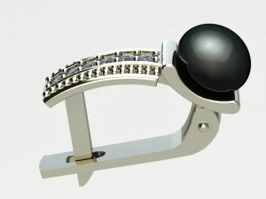 Earring pearl 3D Print Model