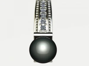 Earring pearl 3D Print Model