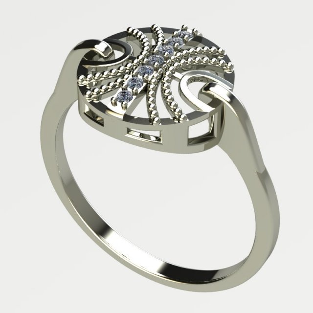 White gold ring 3D Baskı Modeli .c4d .max .obj .3ds .fbx .stl .blend 